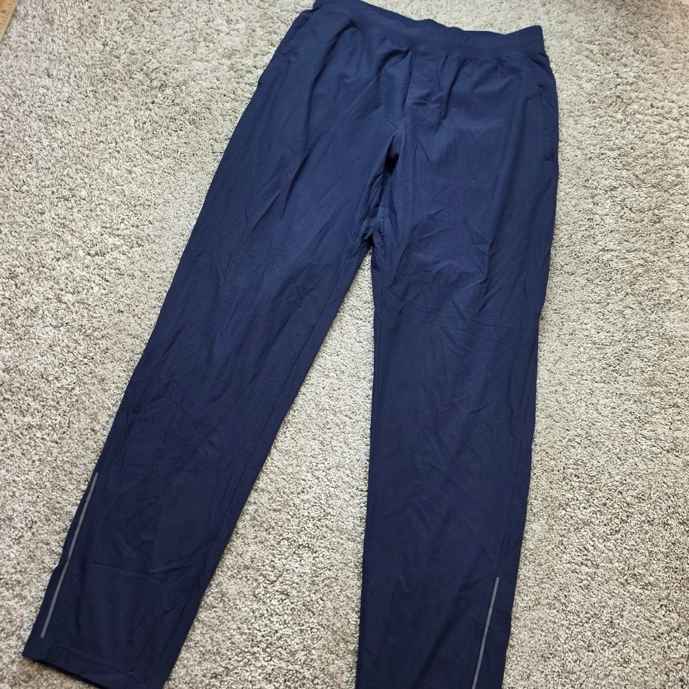 Lululemon Pants Mens Medium Navy Blue Reflective Athletic Joggers Gym Adult